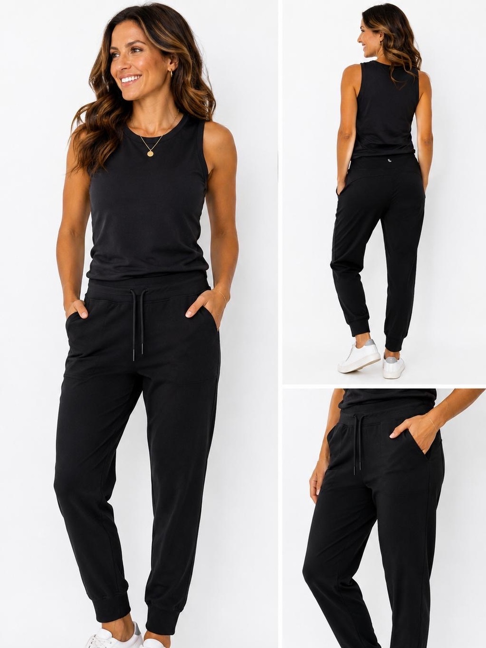Lole Black Slim Drawstring Joggers